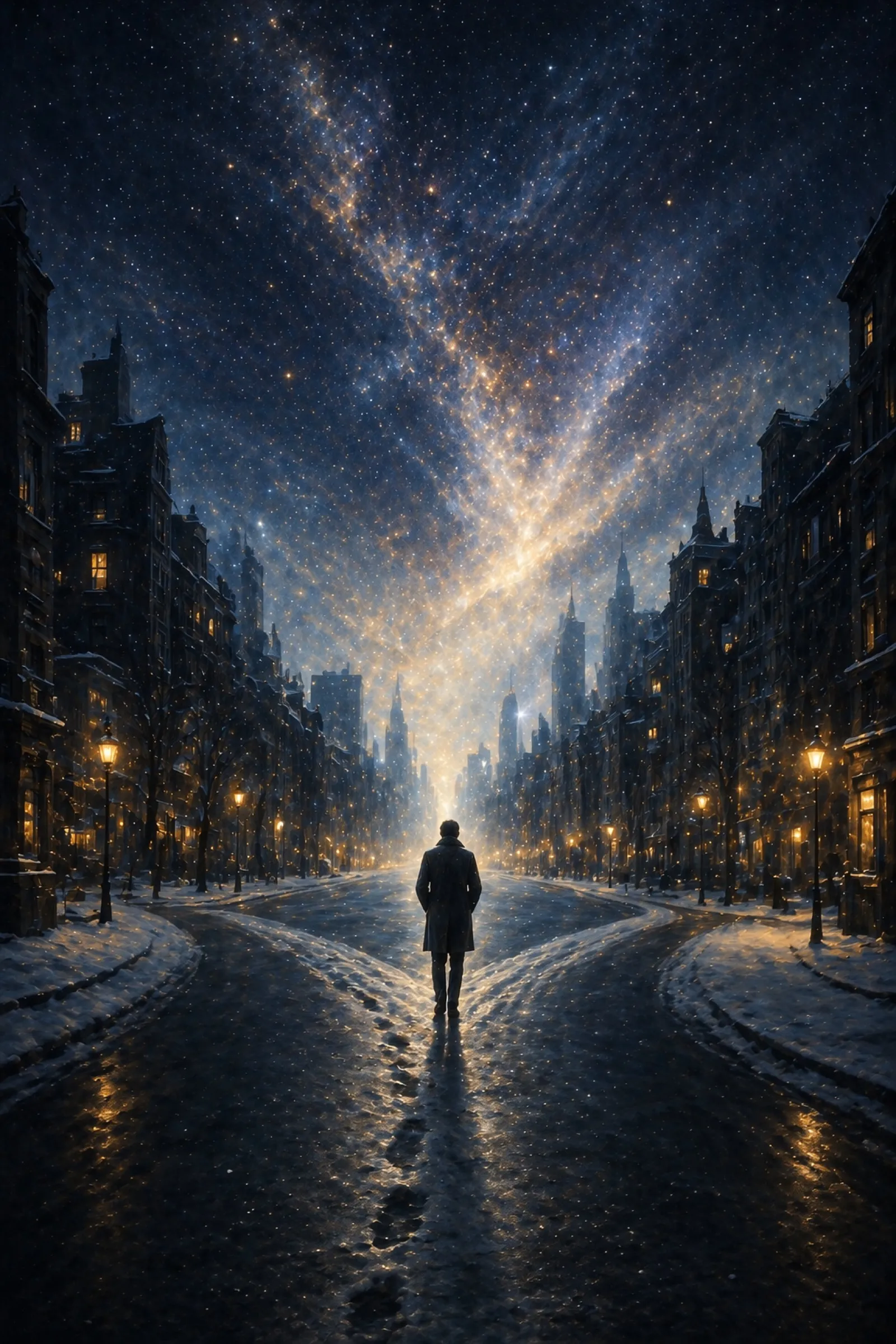 Illustration for the poem “In Answer to Robert Frost's “The Road Not Taken””