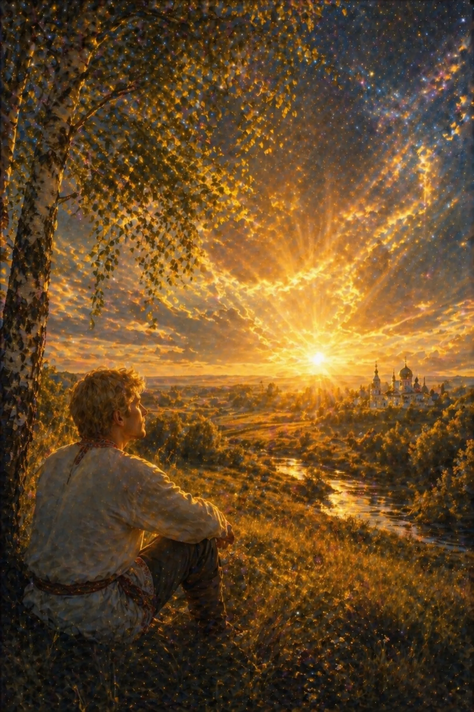 Illustration for the poem “Holy Rus”