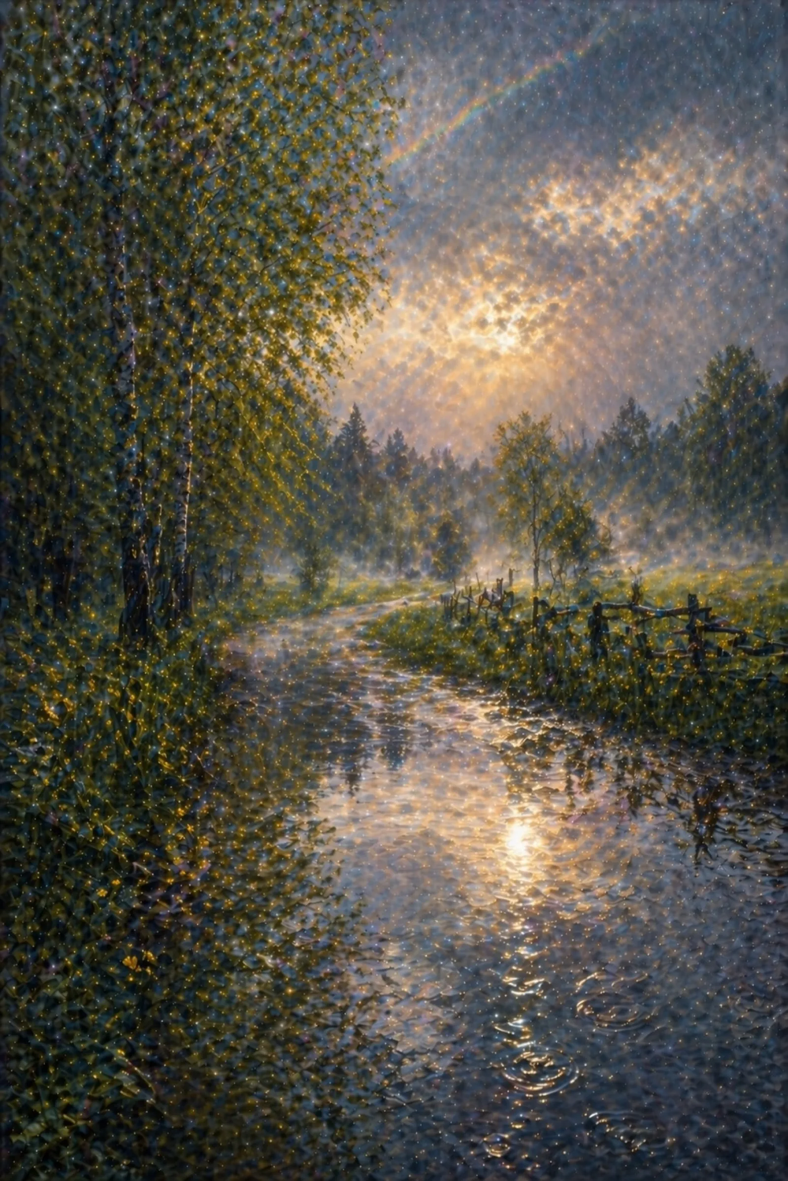 Illustration for the poem “The First Rain”
